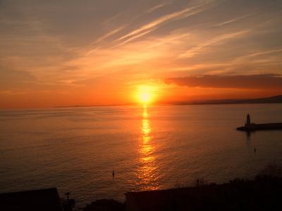 le coucher du soleil